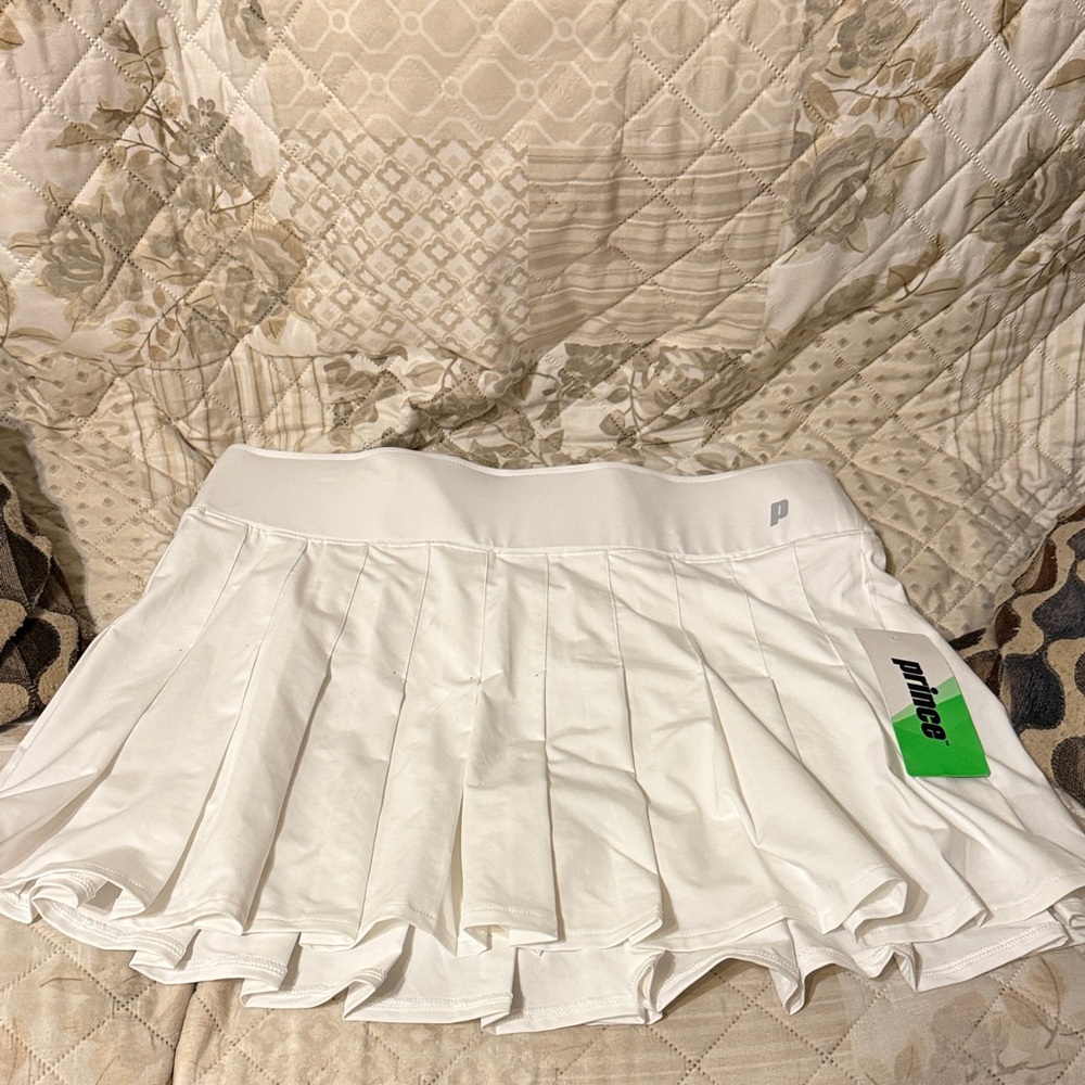 Prince Classic White Pleated Mini Skort